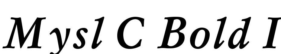 Mysl C Bold Italic Yazı tipi ücretsiz indir